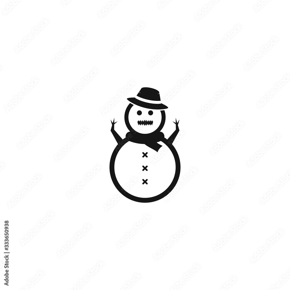 snowman logo vector icon template