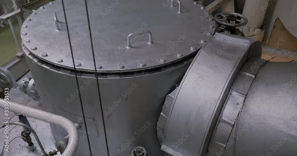 Steam boiler of ship from top Steam boiler of ship from top