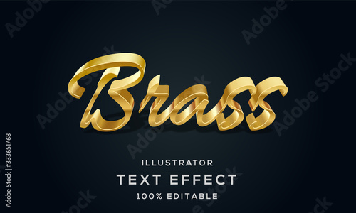 Illustrator text effect brass
