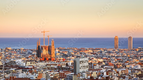 Panoramic view of Barcelona. Spain