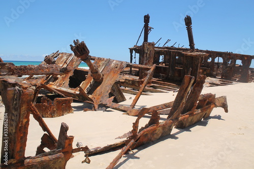 Ship wreck on Fraser Island, Australia