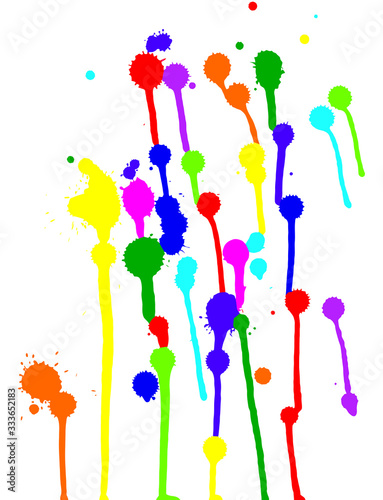 Vector colorful blots on a white background