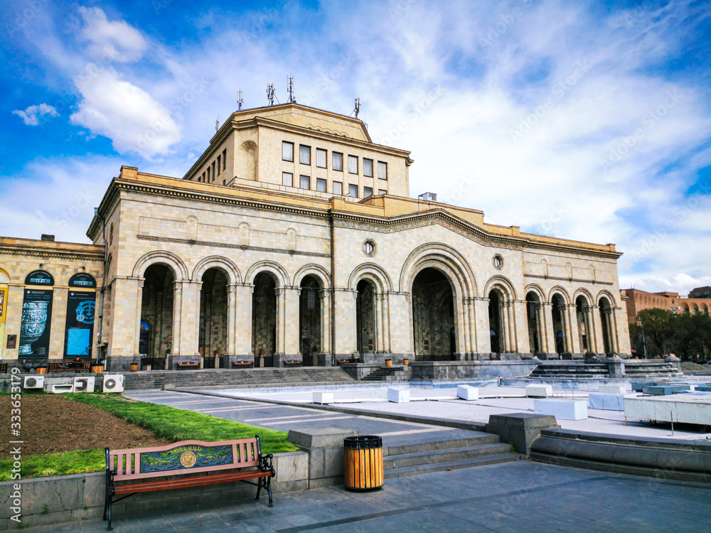 Fototapeta premium view of national history museum in Yerevan 26.03.2020