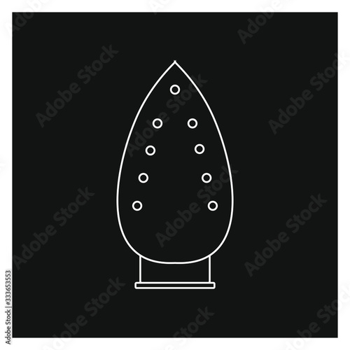 vector iron on white background