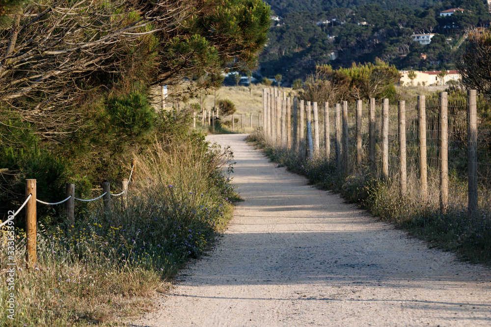 path in the coast in girona