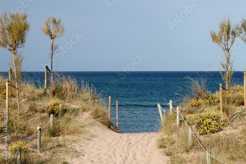 path in the coast in girona