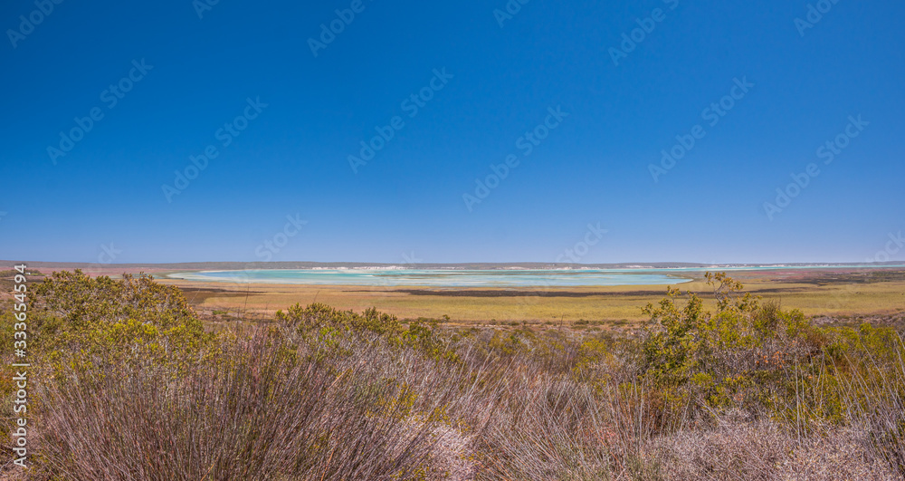 South Africa Langebaan Nature with blue sky and turquoise water