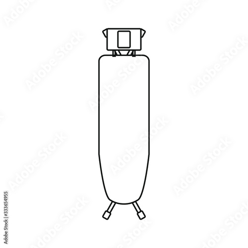 ironing board on white background