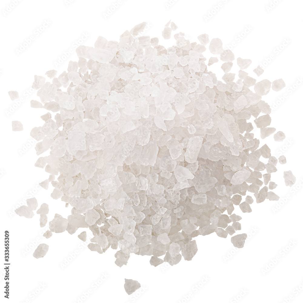 Pile of sea salt, coarse, paths, top Pile of sea salt, coarse, paths, top