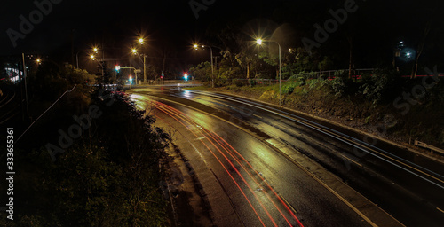 Light Trails At Traffic lights