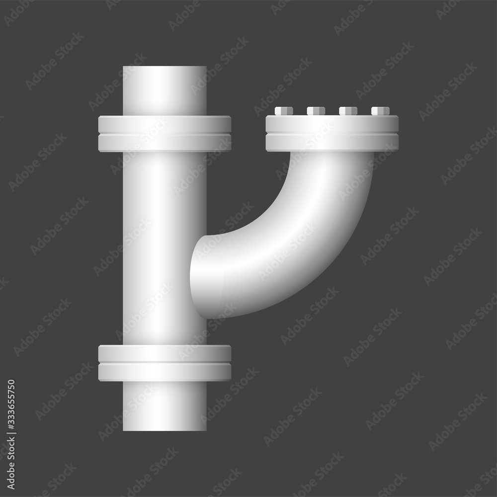Pipe vector icon. Connection by flange fitting. Part for pipeline construction to transportation water, oil and gas. Also for water supply infrastructure, wastewater treatment, plumbing and irrigation Pipe vector icon. Connection by flange fitting. Part for pipeline construction to transportation water, oil and gas. Also for water supply infrastructure, wastewater treatment, plumbing and irrigation