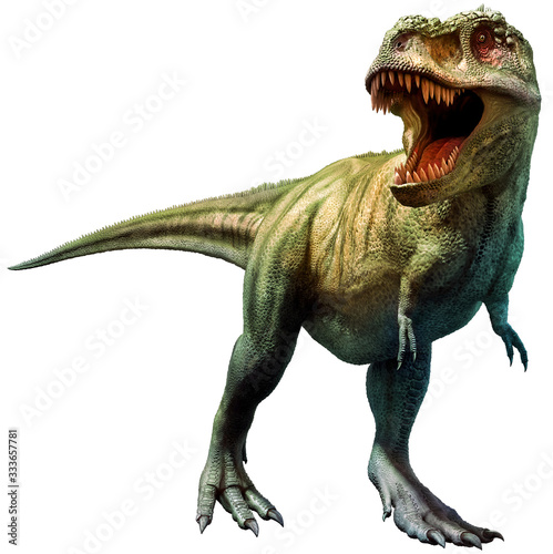 Tyrannosaurus rex dinosaur from the Cretaceous era 3D illustration © warpaintcobra