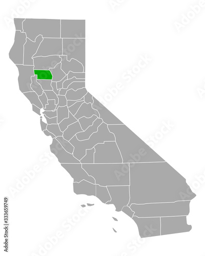 Karte von Glenn in Kalifornien