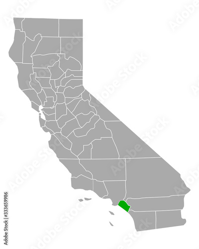 Karte von Orange in Kalifornien