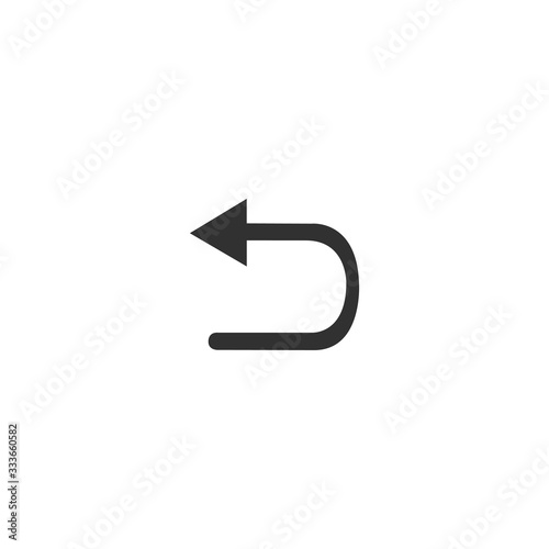 U turn icon or Return Arrows. Stock Vector illustration isolated on white background.
