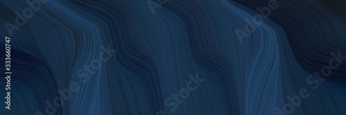 dynamic futuristic banner. modern soft swirl waves background design with very dark blue, dark slate gray and black color