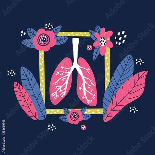 Lungs health diagnostics banner template