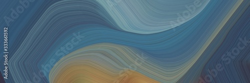 Panel kuchenny z motywem creative banner with teal blue, gray gray and light slate gray color. elegant curvy swirl waves background design