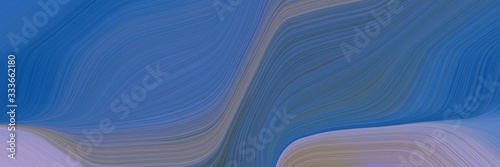 beautiful futuristic banner with teal blue, light slate gray and dim gray color. curvy background design © Eigens