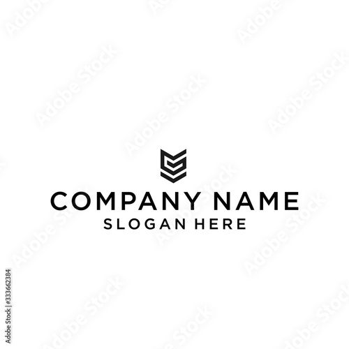 GL logo icon design vector