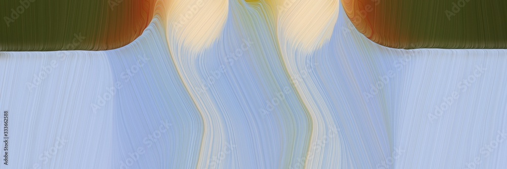 beautiful futuristic banner with pastel blue, dark olive green and light steel blue color. abstract waves design
