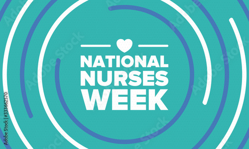 National Nurses Week. Thank you nurses. Medical and health care concept. Fighters against viruses and diseases. In honour of the doctors. Celebrated annual in United States. Vector illustration poster