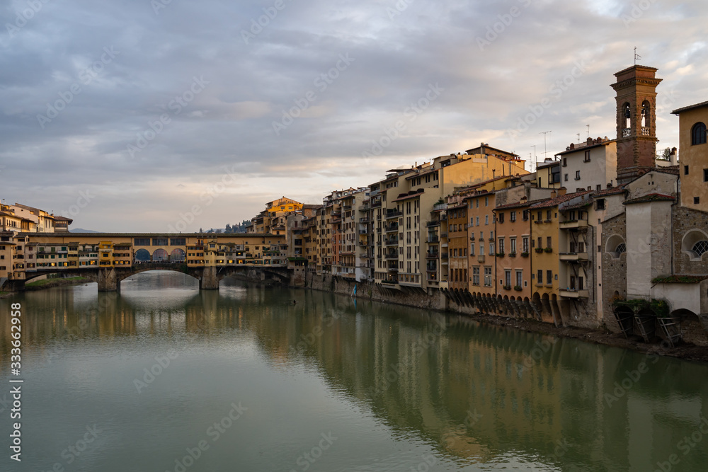 The Arno River in Florence Italy
