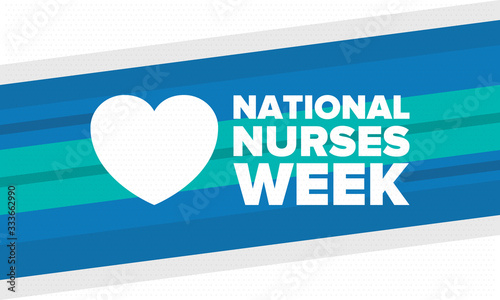 National Nurses Week. Thank you nurses. Medical and health care concept. Fighters against viruses and diseases. In honour of the doctors. Celebrated annual in United States. Vector illustration poster