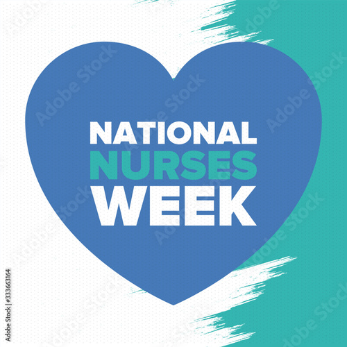 National Nurses Week. Thank you nurses. Medical and health care concept. Fighters against viruses and diseases. In honour of the doctors. Celebrated annual in United States. Vector illustration poster