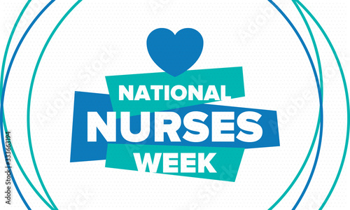 National Nurses Week. Thank you nurses. Medical and health care concept. Fighters against viruses and diseases. In honour of the doctors. Celebrated annual in United States. Vector illustration poster