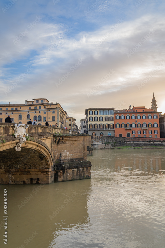 The Arno River in Florence Italy