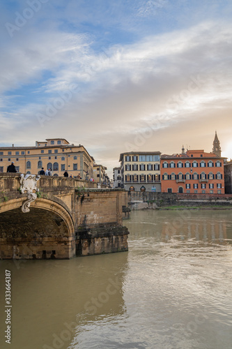 The Arno River in Florence Italy