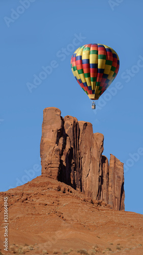 Hot air balloon over Monument Valley Arizona © Tony Craddock