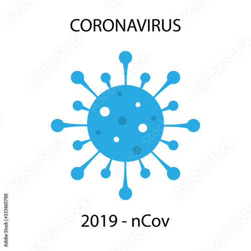 Coronavirus Bacteria Cell Icon, 2019-nCoV. Vector EPS 10