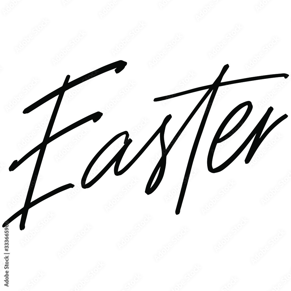 Plakat Easter vector title or heading in hand lettered style