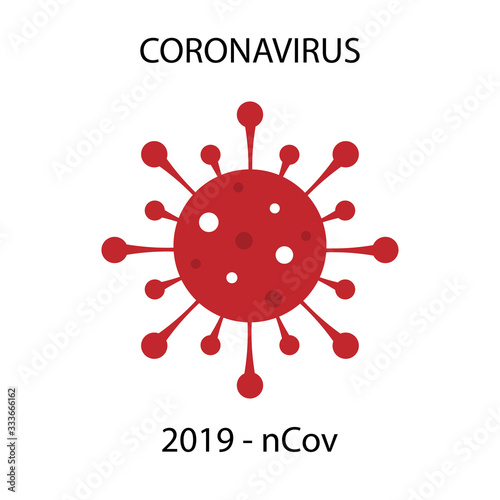 Coronavirus Bacteria Cell Icon, 2019-nCoV. Vector EPS 10