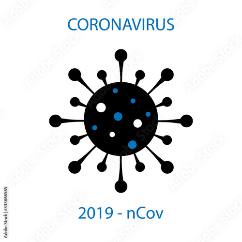 Coronavirus Bacteria Cell Icon, 2019-nCoV. Vector EPS 10