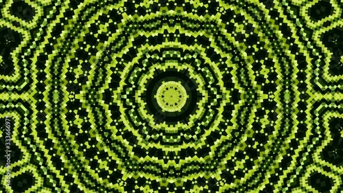 Green abstract kaleidoscope stock video