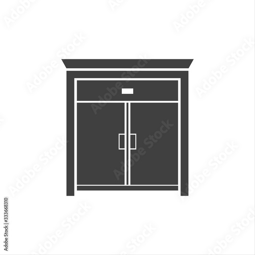 chest of drawers isolated vector icon