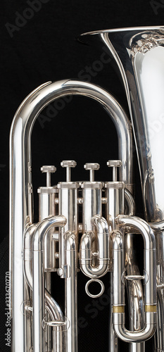 Euphonium on black background