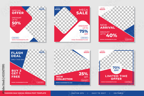 Fashion Sale social media post template Premium Vector