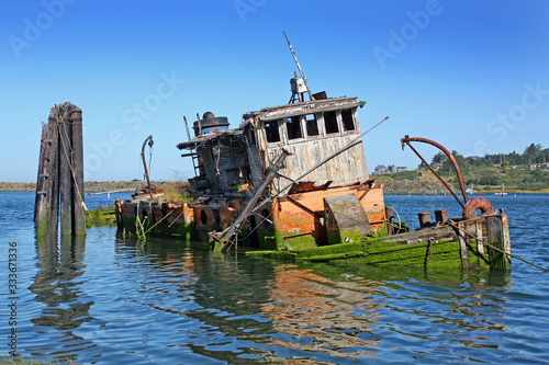 Photography Old sunken ship
