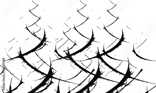 Vector brush sroke texture. Distressed uneven grunge background. Abstract distressed vector illustration. Overlay over any design to create interesting effect and depth. Black isolated on white. EPS10