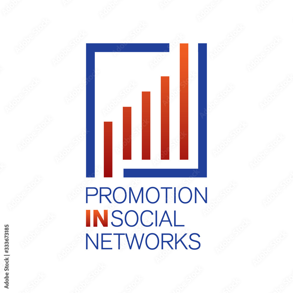 Vector logo of promotion in social networks, advertising Vector logo of promotion in social networks, advertising