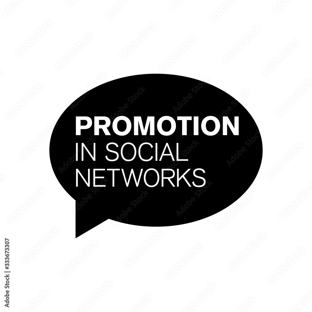 Vector logo of promotion in social networks, advertising Vector logo of promotion in social networks, advertising