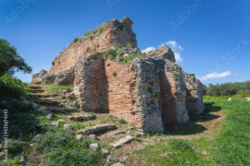 Roman ruins in ancient Aptera, Crete, Greece
