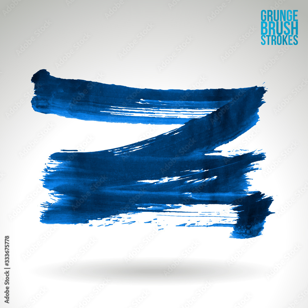 Blue brush stroke and texture. Grunge vector abstract hand - painted element. Underline and border design. Blue brush stroke and texture. Grunge vector abstract hand - painted element. Underline and border design.