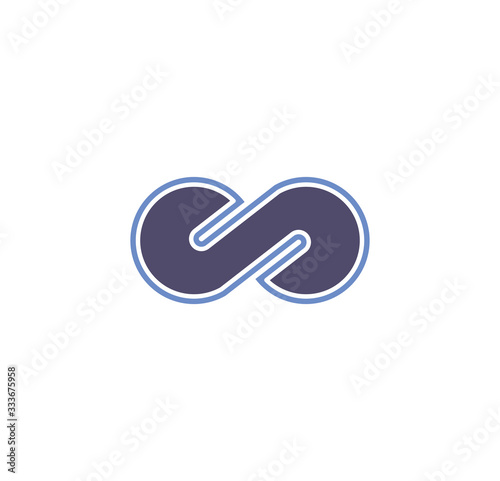 Infinity sign icon on background for graphic and web design. Creative illustration concept symbol for web or mobile app