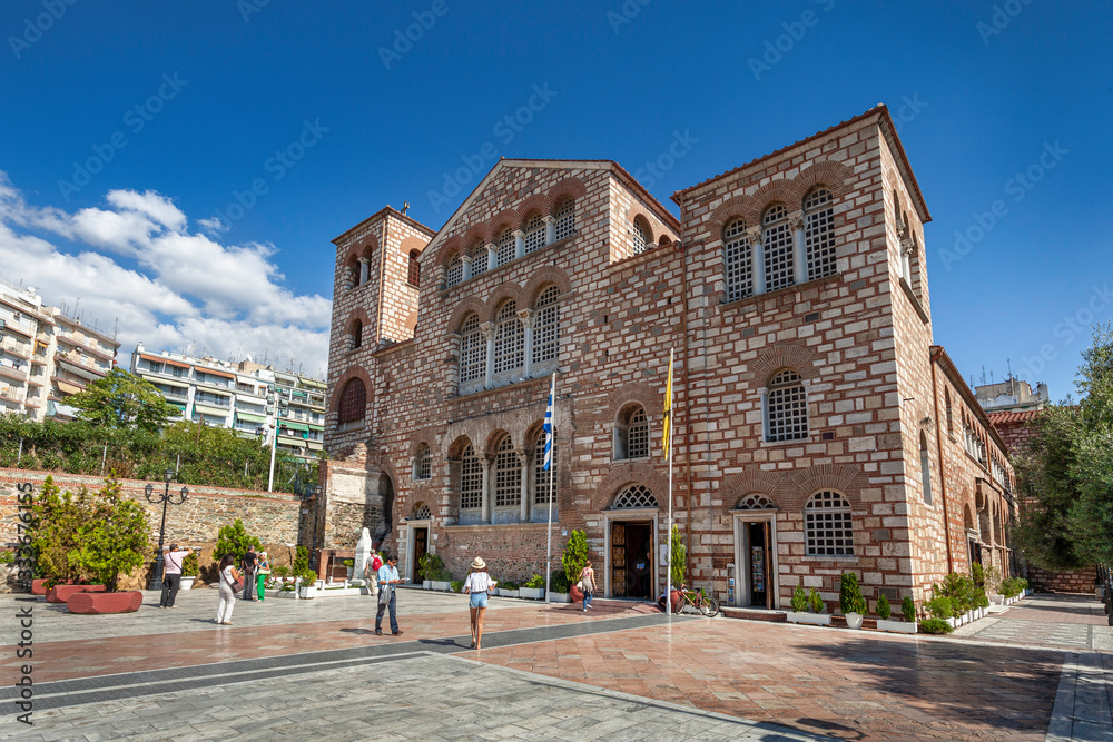 Cathedral Agia Sophia, ancient Byzantine Orthodox church in Thessaloniki, Macedonia, Greece