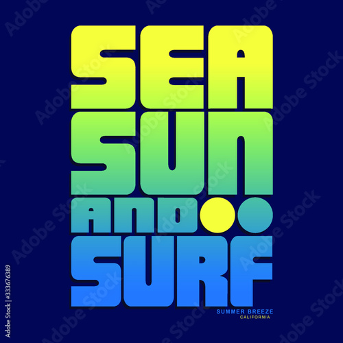 vector sport surf typographe